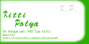 kitti polya business card